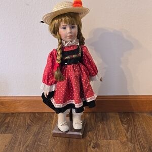 Classic Red and Black Doll with Hat